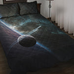Planet And Space Print Quilt Bed Set