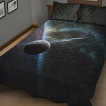 Planet And Space Print Quilt Bed Set
