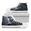 Planet And Space Print White High Top Sneakers