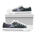 Planet And Space Print White Low Top Sneakers