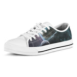Planet And Space Print White Low Top Shoes