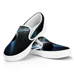 Planet And Space Print White Slip On Shoes