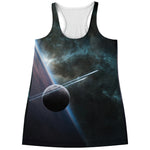 Planet And Space Print Women's Racerback Tank Top