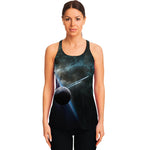 Planet And Space Print Women's Racerback Tank Top