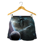 Planet And Space Print Women's Shorts