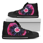 Plasma Ball Print Black High Top Shoes