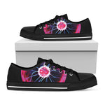 Plasma Ball Print Black Low Top Shoes 