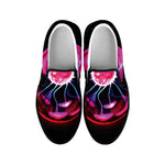 Plasma Ball Print Black Slip On Shoes