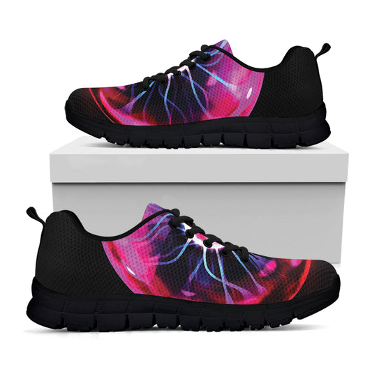 Plasma Ball Print Black Sneakers