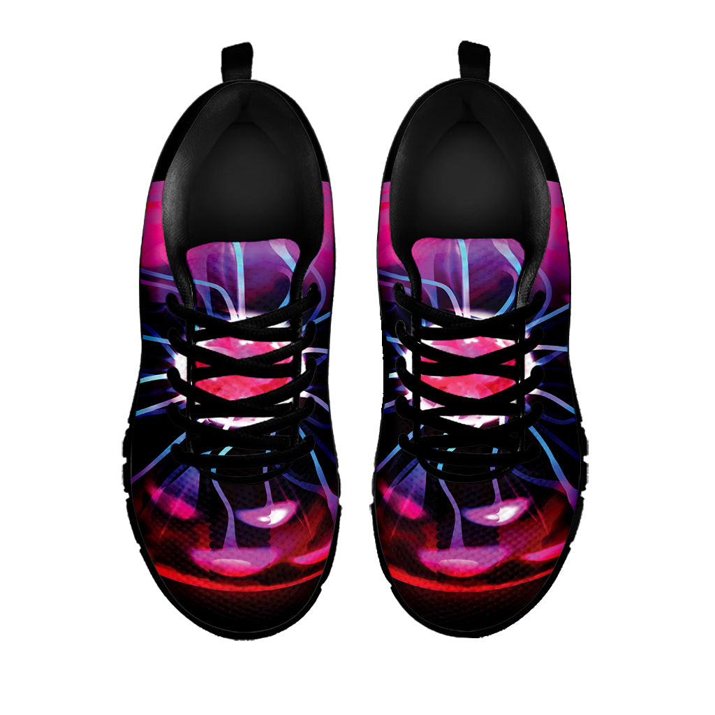 Plasma Ball Print Black Sneakers