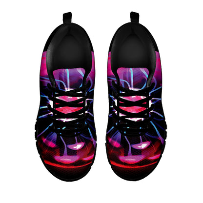 Plasma Ball Print Black Sneakers