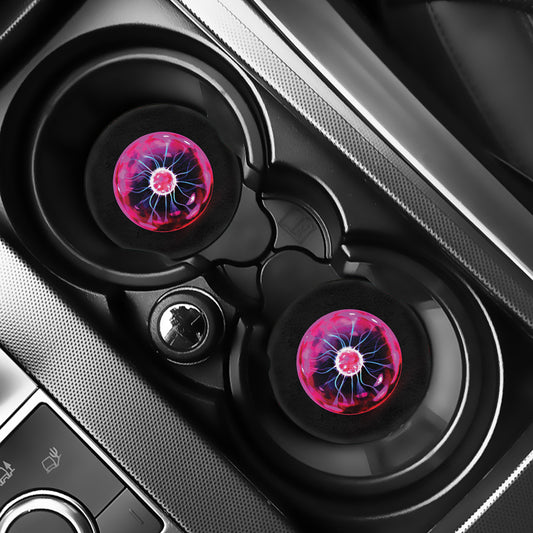 Plasma Ball Print Car Coasters