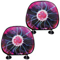 Plasma Ball Print Car Headrest Covers