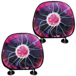 Plasma Ball Print Car Headrest Covers