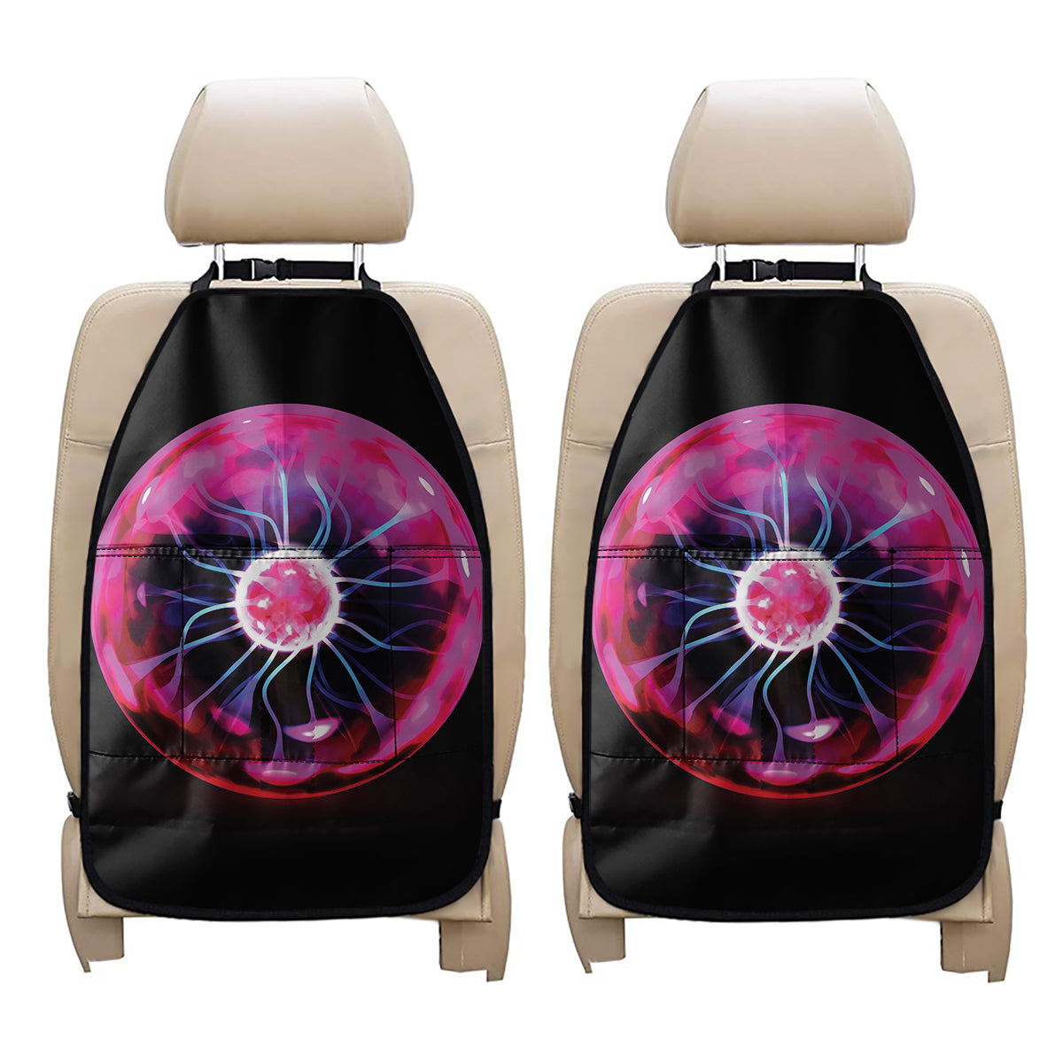 Plasma Ball Print Car Seat Organizers
