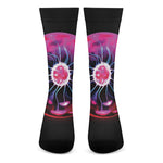 Plasma Ball Print Crew Socks