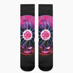 Plasma Ball Print Crew Socks