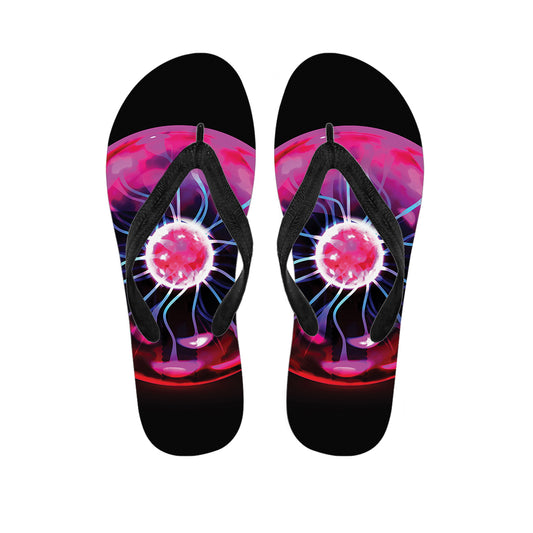 Plasma Ball Print Flip Flops