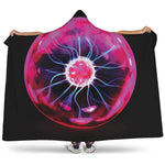 Plasma Ball Print Hooded Blanket