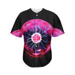 Plasma Ball Print Men's Baseball Jersey