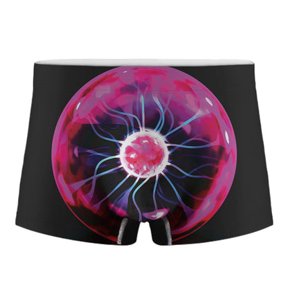 Plasma Ball Print Men's Boxer Briefs