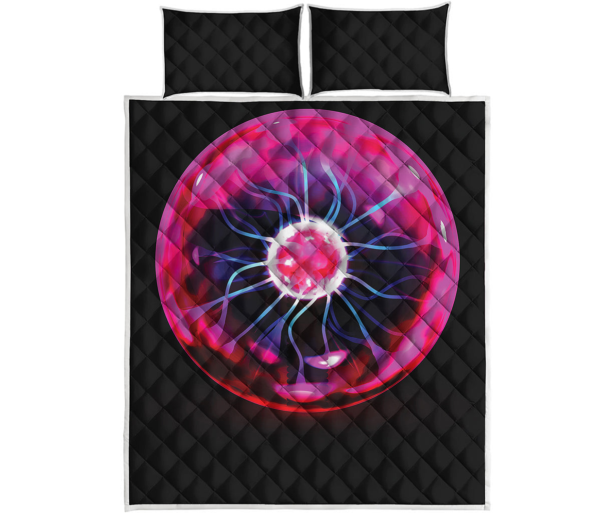 Plasma Ball Print Quilt Bed Set