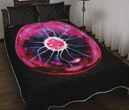 Plasma Ball Print Quilt Bed Set
