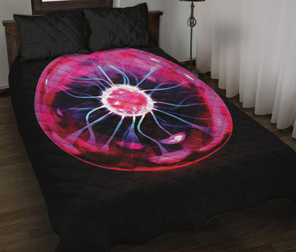 Plasma Ball Print Quilt Bed Set