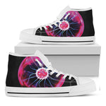Plasma Ball Print White High Top Shoes