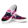 Plasma Ball Print White Slip On Sneakers
