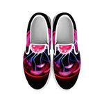 Plasma Ball Print White Slip On Shoes