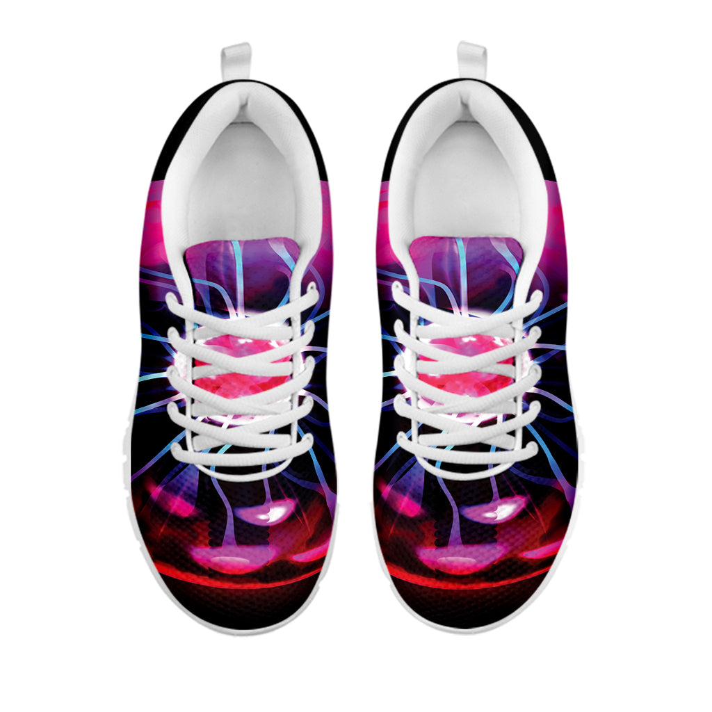 Plasma Ball Print White Sneakers