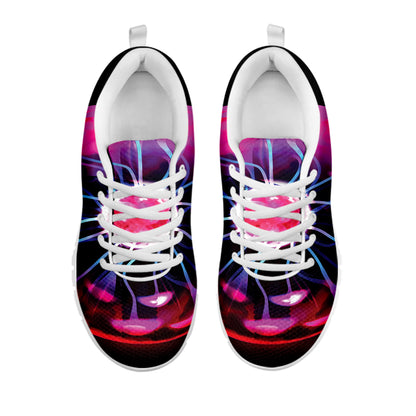 Plasma Ball Print White Sneakers
