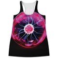 Plasma Ball Print Women's Racerback Tank Top