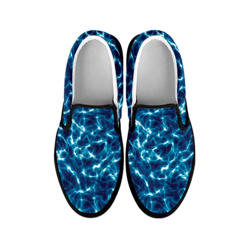 Plasma Energy Print Black Slip On Shoes