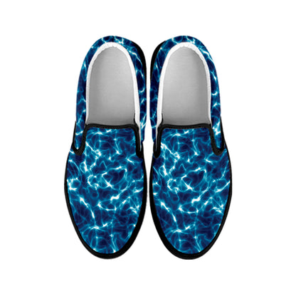 Plasma Energy Print Black Slip On Shoes