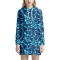 Plasma Energy Print Pullover Hoodie Dress