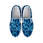 Plasma Energy Print White Slip On Shoes
