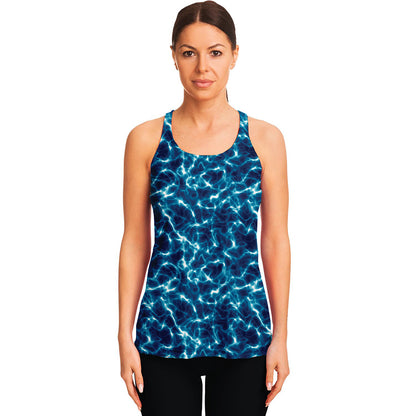 Plasma Energy Print Women's Racerback Tank Top