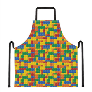 Plastic Building Blocks Pattern Print Apron