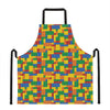 Plastic Building Blocks Pattern Print Apron