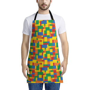 Plastic Building Blocks Pattern Print Apron