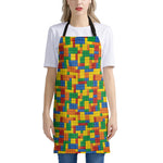 Plastic Building Blocks Pattern Print Apron