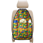 Plastic Building Blocks Pattern Print Car Seat Organizers