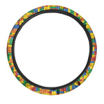 Plastic Building Blocks Pattern Print Car Steering Wheel Cover