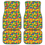 Plastic Building Blocks Pattern Print Front and Back Car Floor Mats