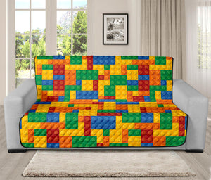 Plastic Building Blocks Pattern Print Futon Protector