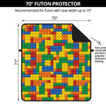 Plastic Building Blocks Pattern Print Futon Protector