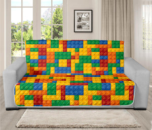 Plastic Building Blocks Pattern Print Futon Protector