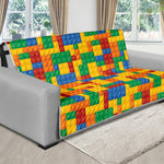 Plastic Building Blocks Pattern Print Futon Protector